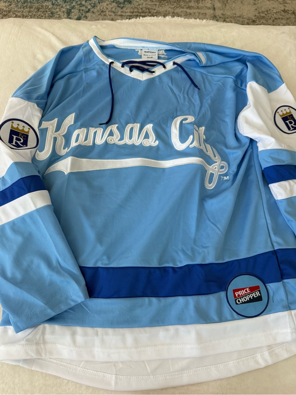 Kansas City Royals Iced Out Hockey Jersey 9-7-26 SGA Adult Medium BRAND NEW D75